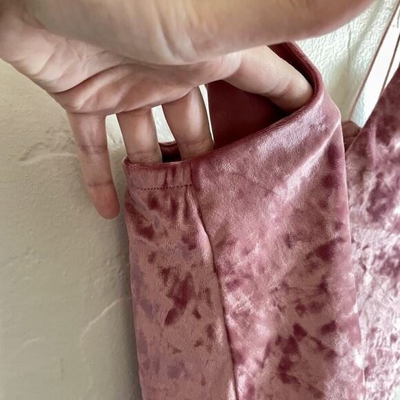 Express One Eleven Size XS Tank - Pink Velour Tiered Crop Spaghetti Straps - Picture 8 of 10